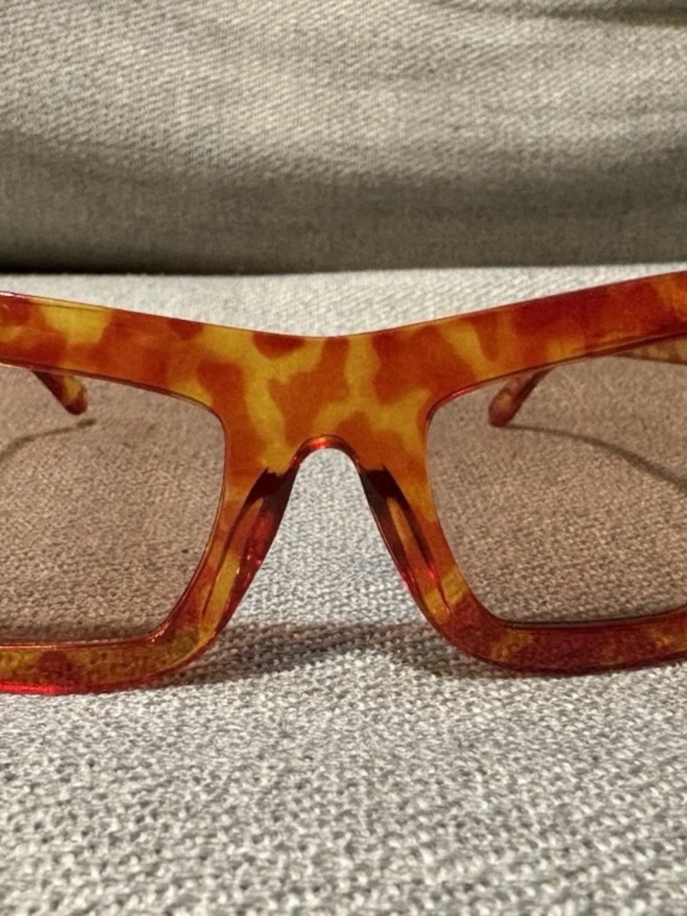 Tortoise Amber Rectangular Sunglasses